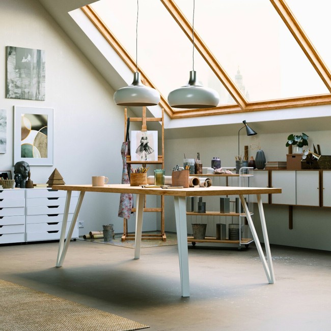 Kit gambe tavolo a V in ferro nero, design moderno e resistente