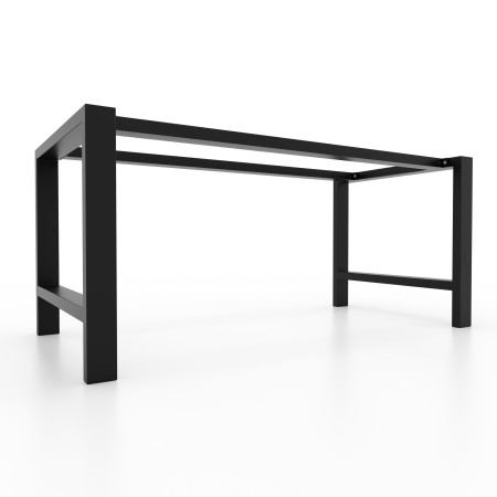H-shaped metal table legs with 2 bars, industrial style