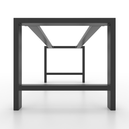 Gambe per tavolo a H con 2 barre, perfette per piani in legno o marmo