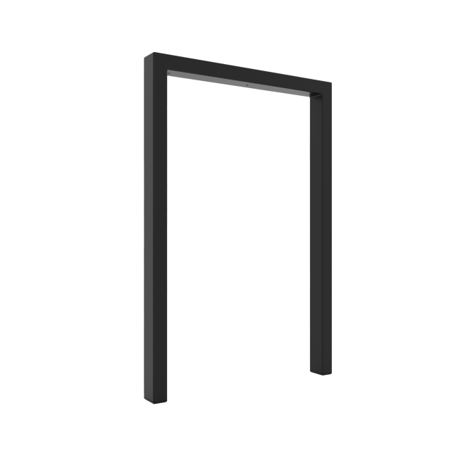 Schlanke U-förmige schwarze Metallbeine für Küchenhalbinsel, schicker, dezenter Stil