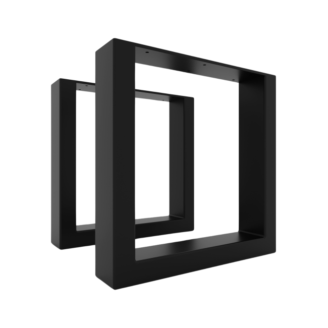 Schwarze Eisenbankbeine, industrieller Stil, robust und widerstandsfähig