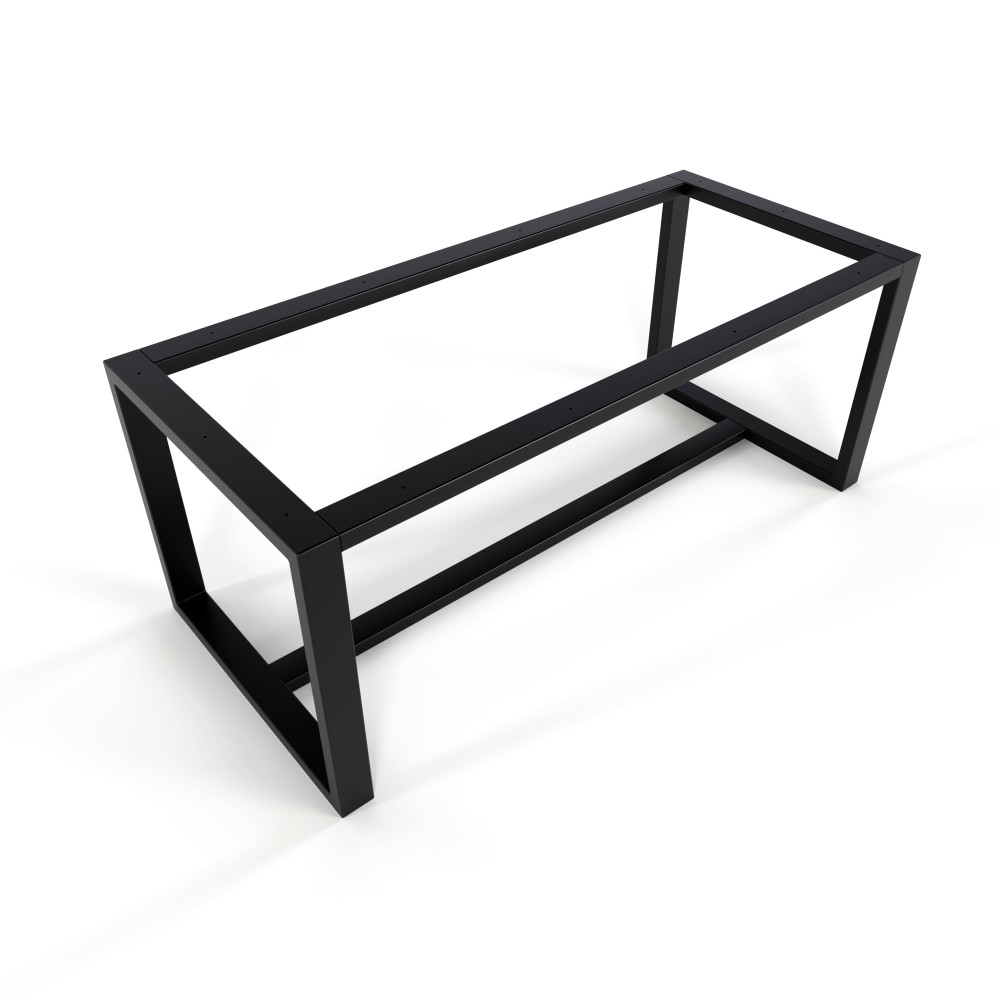 Gambe per tavolo in ferro con tripla barra centrale ideali per piani in marmo , hpl e grès