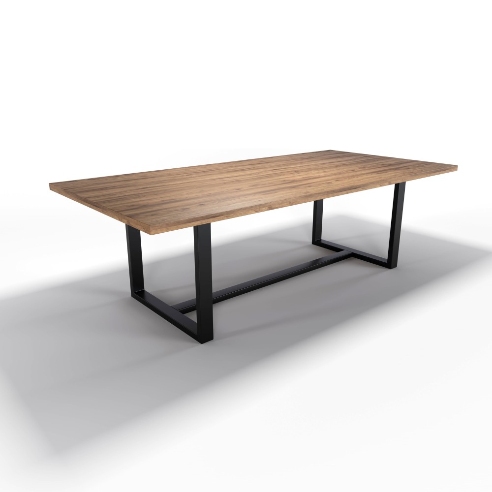 Gambe per tavolo in ferro con tripla barra centrale ideali per piani in marmo , hpl e grès