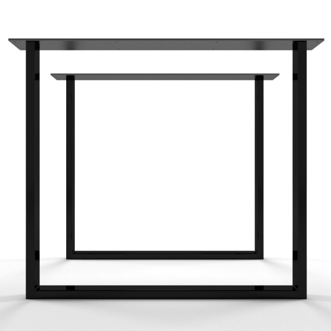 Pieds de table slim en fer noir, style minimal, idéals pour salon moderne