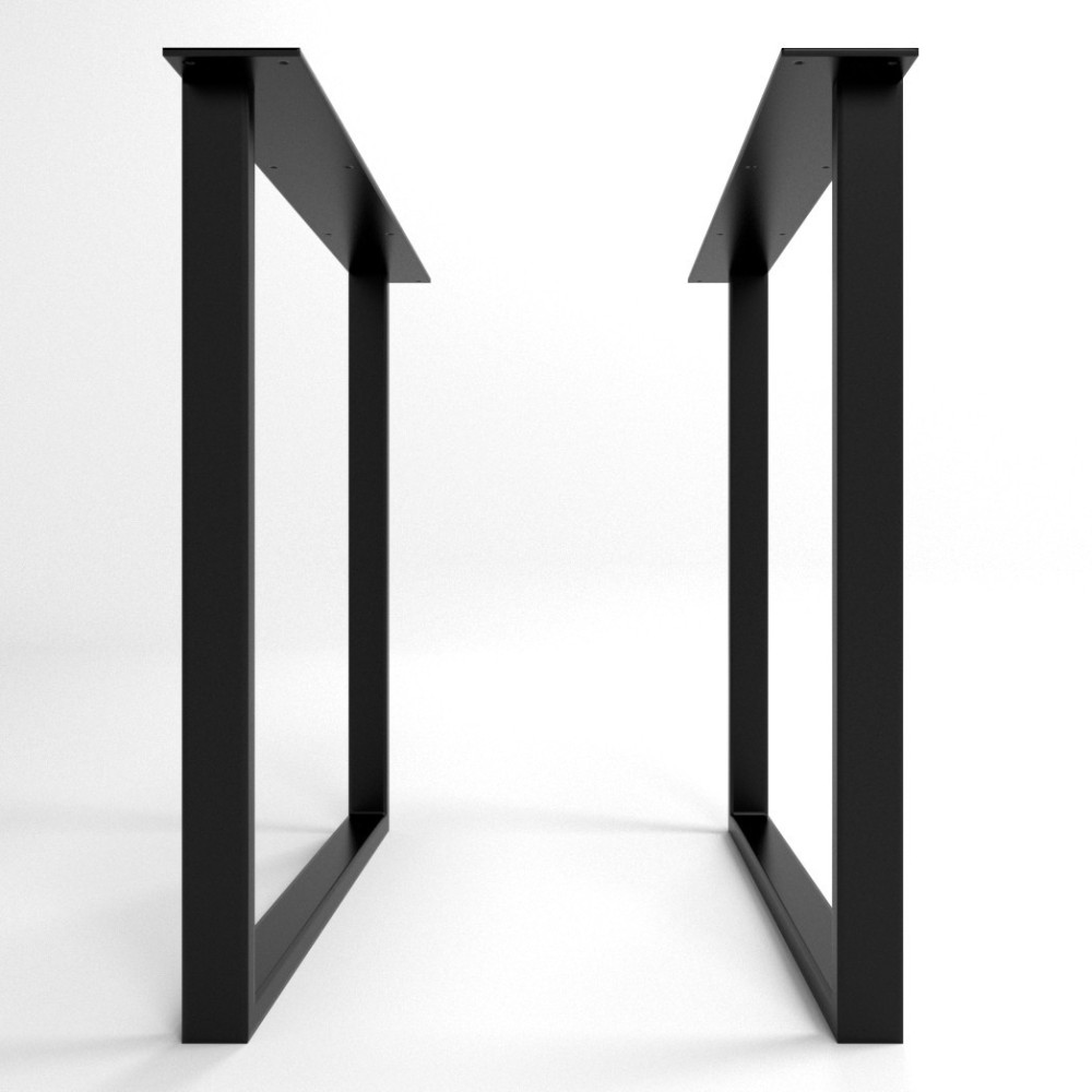 Pieds de table slim blancs, minimal chic, assortis à des plateaux en bois