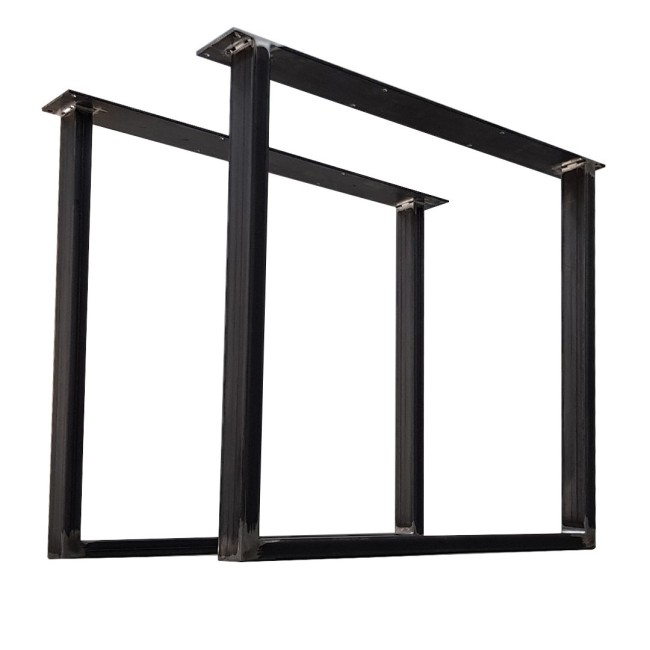 Schmale Tischfüße aus schwarzem Eisen, industrieller Stil, perfekt für offene Räume