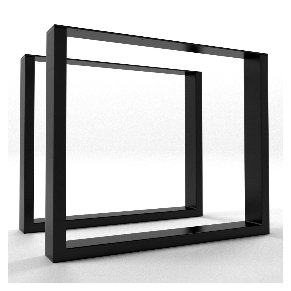 Gambe per tavolo in ferro nero opaco, stile industriale, realizzate su misura.