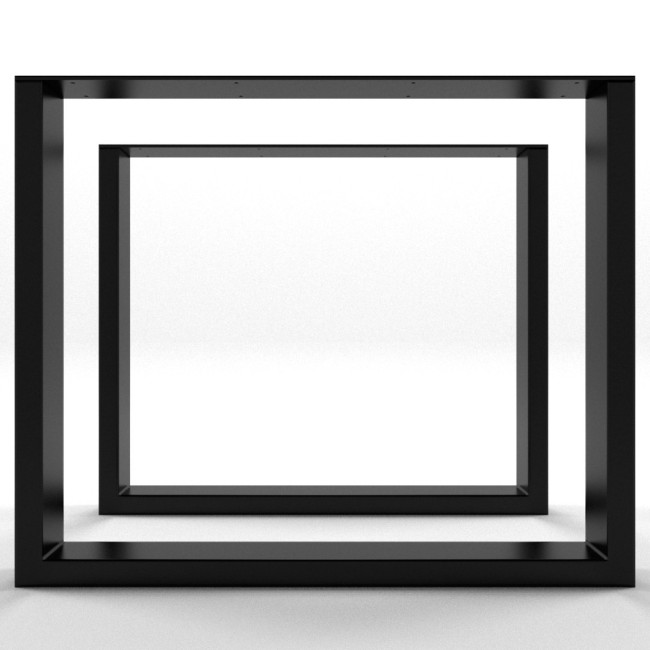 Gambe per tavolo su misura in ferro bianco opaco, design minimal elegante.