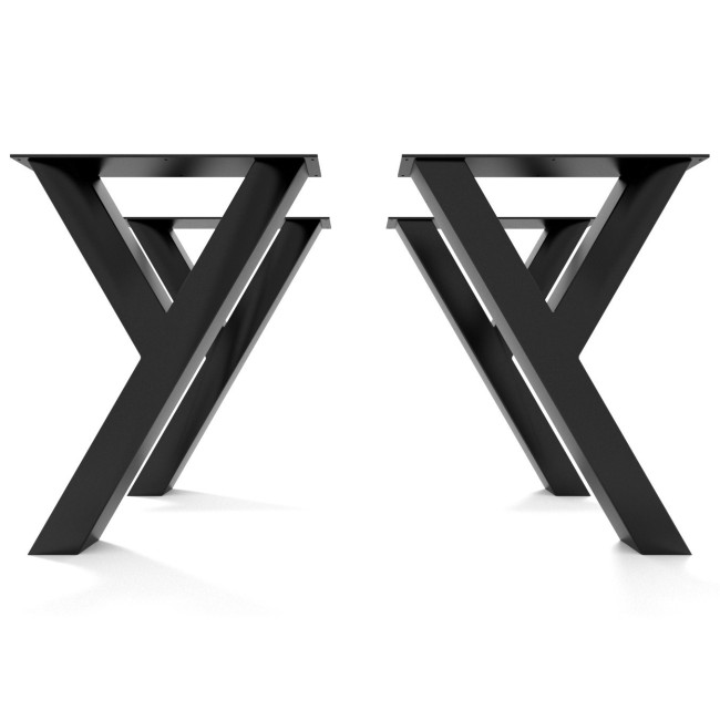 Gambe per tavolo  in ferro a Y  colore nero, stile industriale con forte personalità