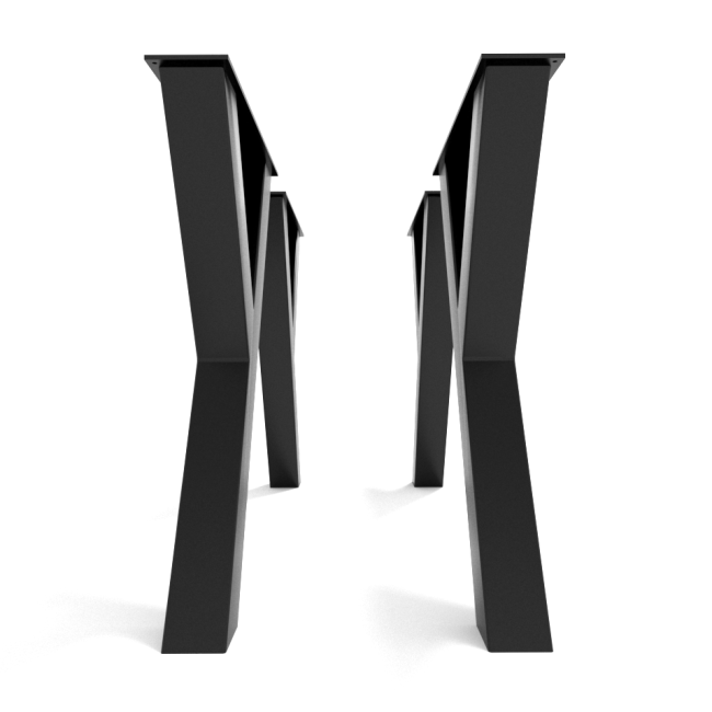 Pieds de table en Y en acier, design moderne et impact visuel garanti