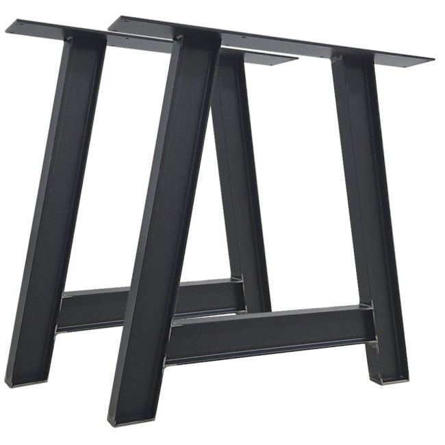 Support en H pour table ou bureau en acier brut, look industriel authentique