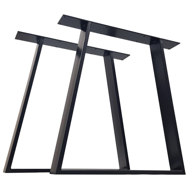 Pieds de table trapèze slim en acier, parfaits pour espaces modernes