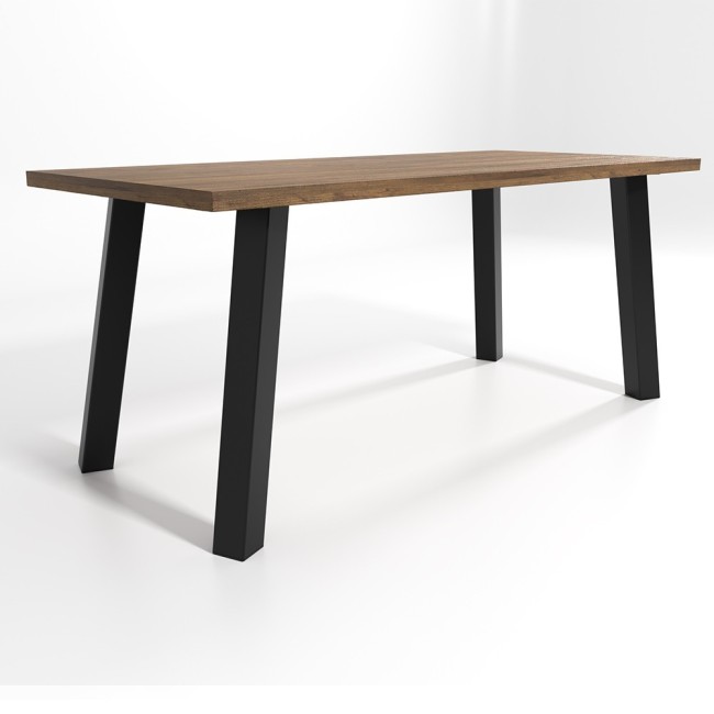 Raw inclined iron table legs, artisanal and authentic look