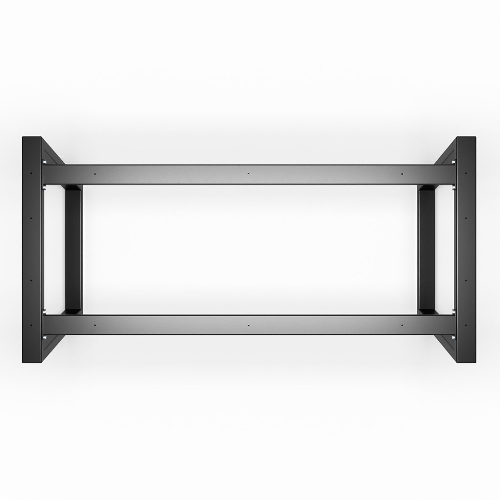 Trapezförmige Tischbeine aus Metall mit doppelter Mittelstrebe, industrieller Stil