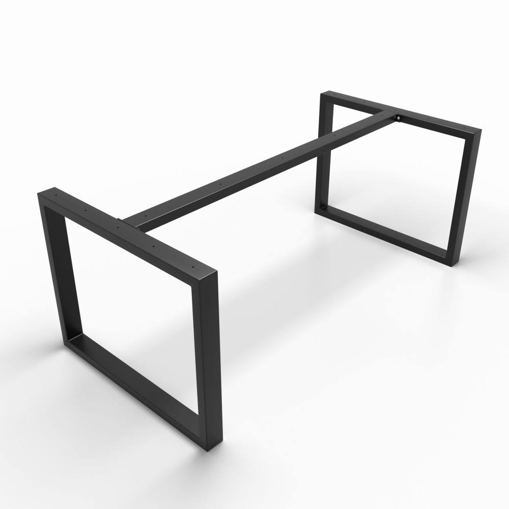 Gambe per tavolo in ferro a U con barra centrale, stabilità e stile moderno