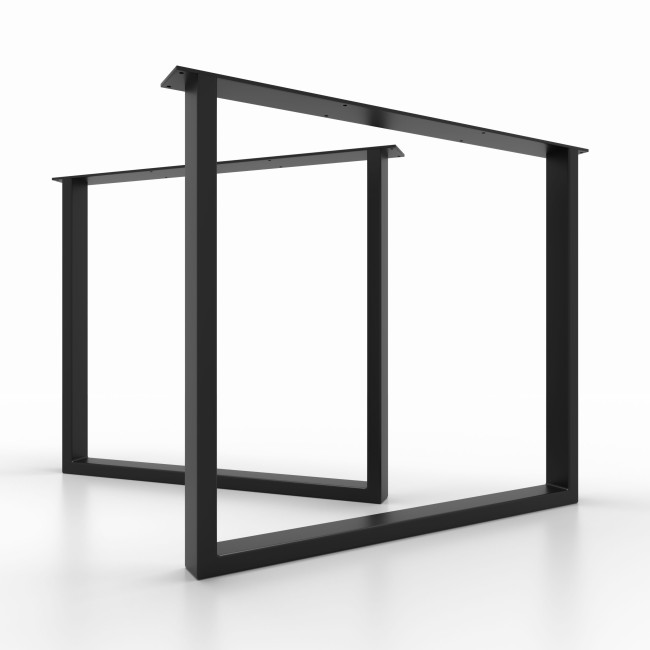 Schmale schwarze Tischbeine, skandinavischer Stil, ideal für moderne Esszimmer