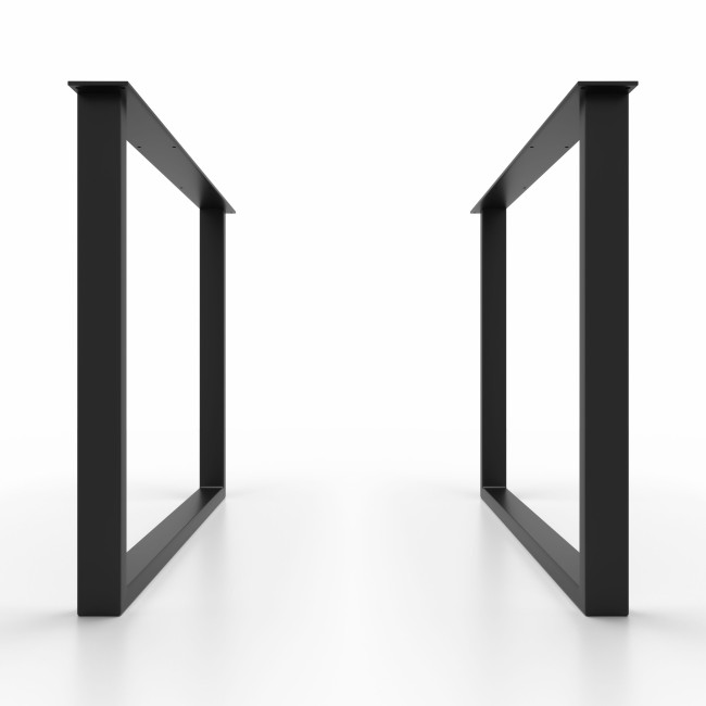 Schmale graue Metalltischbeine, industrieller Chic-Look, perfekt für Lofts oder offene Räume