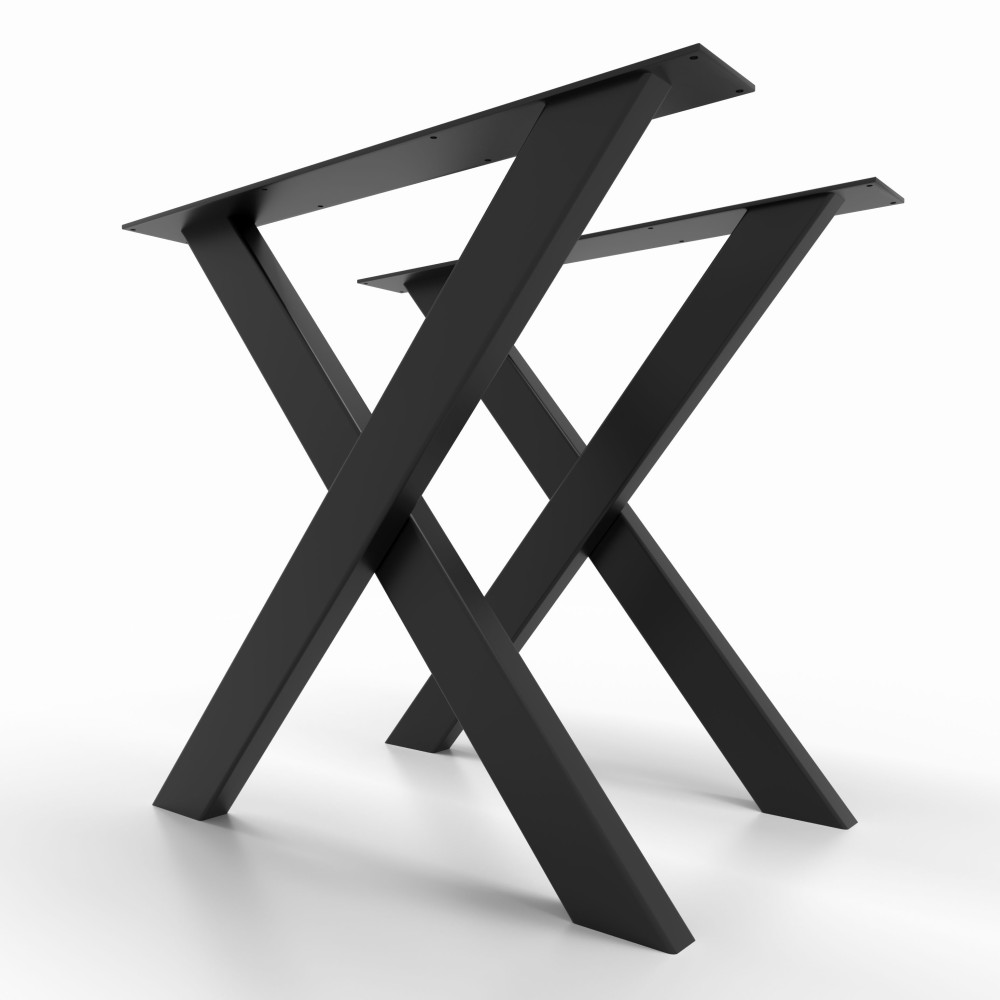X-shaped iron desk legs, perfect for modern home offices