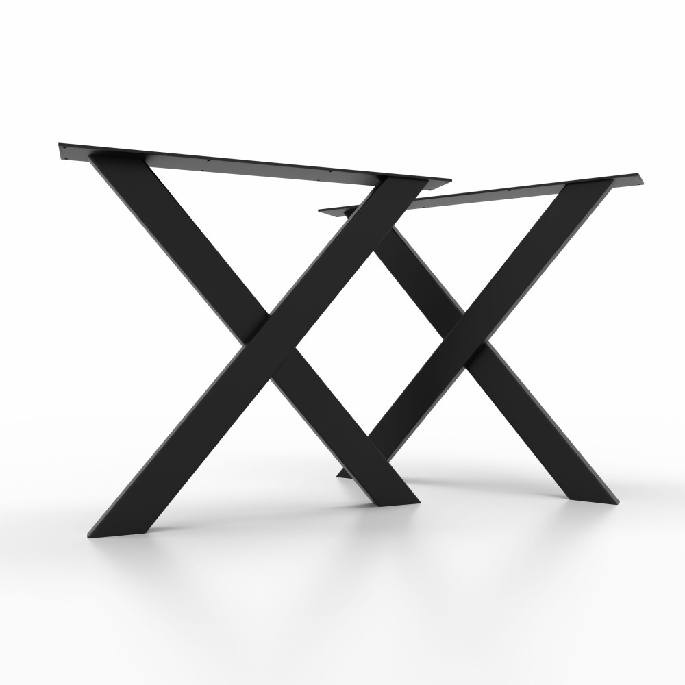 X-shaped iron desk legs, perfect for modern home offices