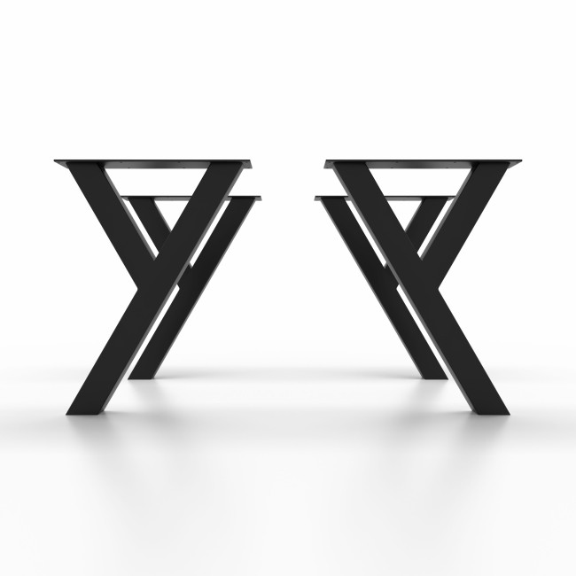 Piedi tavolo  a Y per tavolo in metallo grigio, perfetta per arredi contemporanei