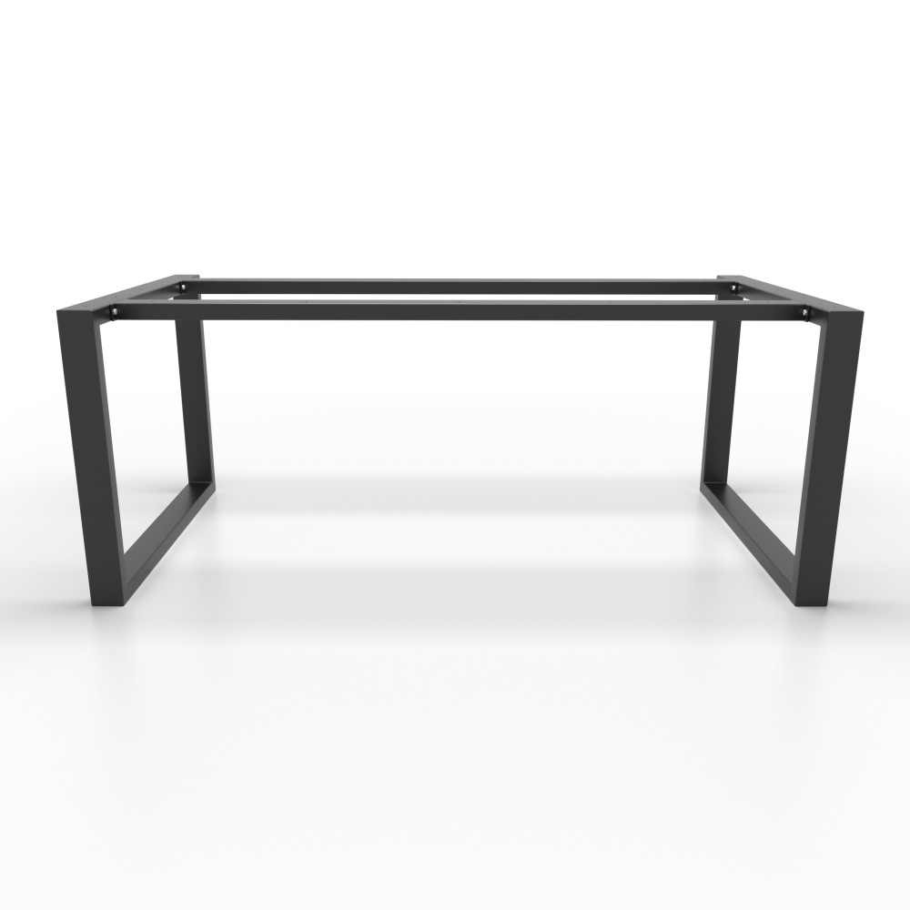 Base per tavolo in metallo, doppia barra a U, perfette per piani di design