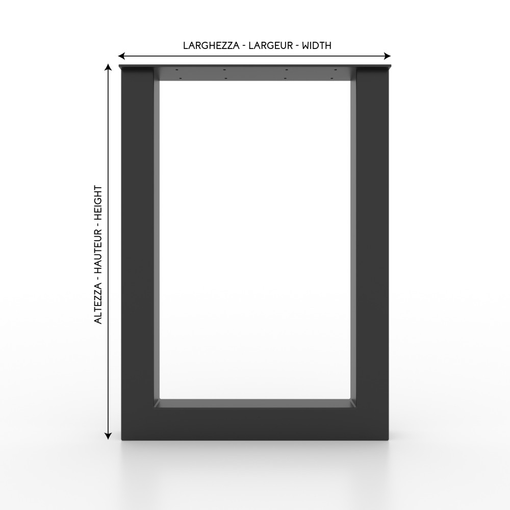 Gambe per penisola cucina sottili in metallo, eleganti e salvaspazio