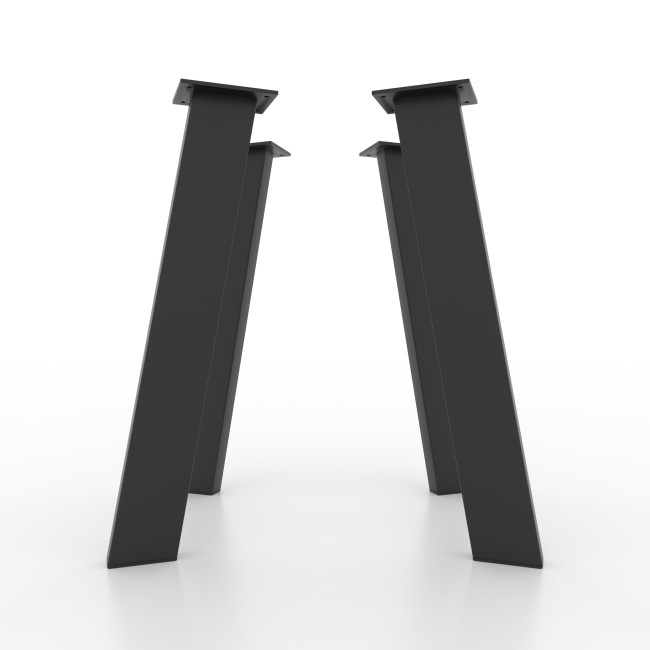 Leicht geneigte Tischbeine aus Eisen, eleganter und moderner Stil