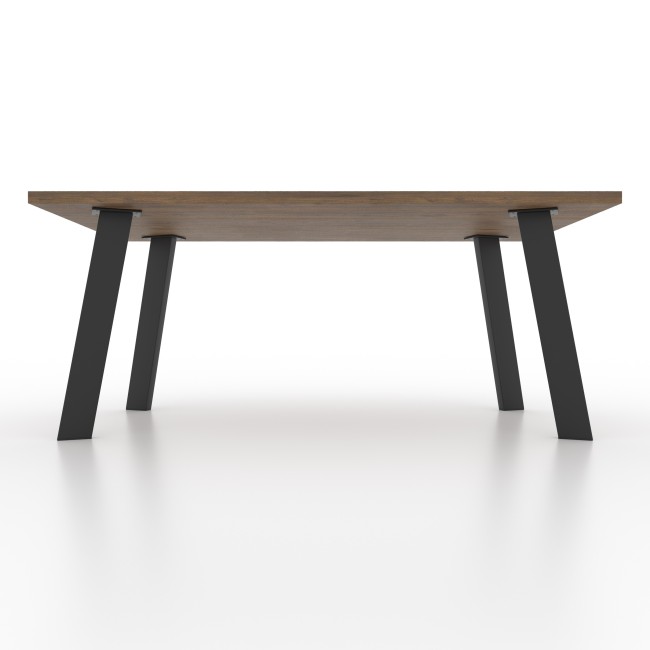 Leicht geneigte Schreibtischbeine aus Eisen, minimalistisches und stabiles Design